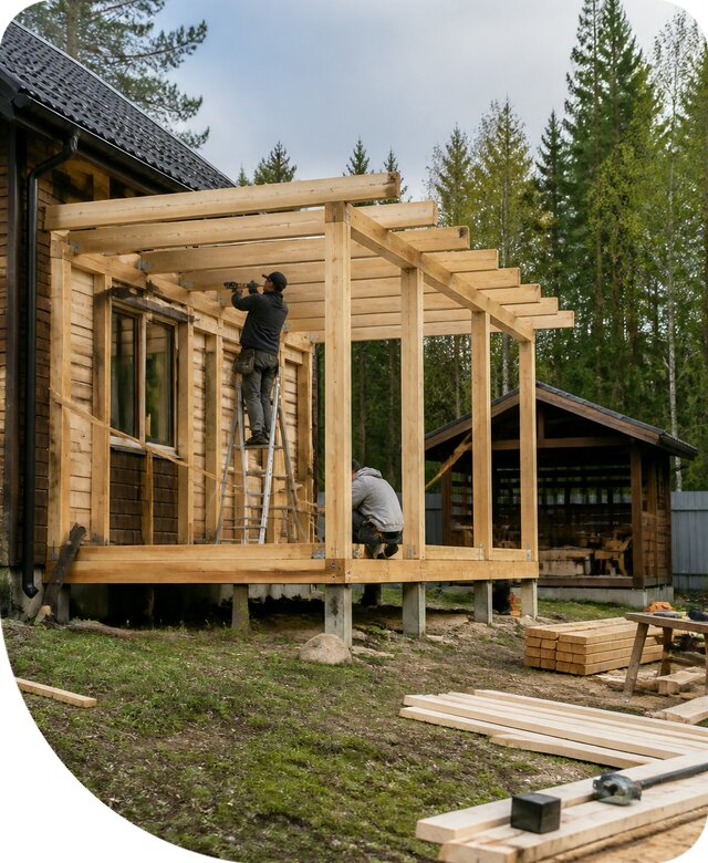 Строительство пристроек и построек на участке в Камышине