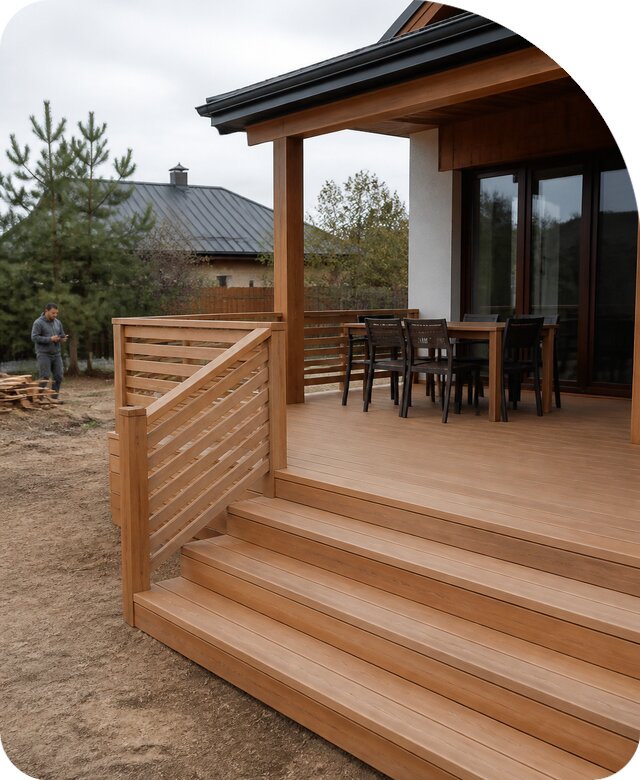 Терраса из лиственницы в Камышине от 6679 р под РадиДОМА-Кмш
