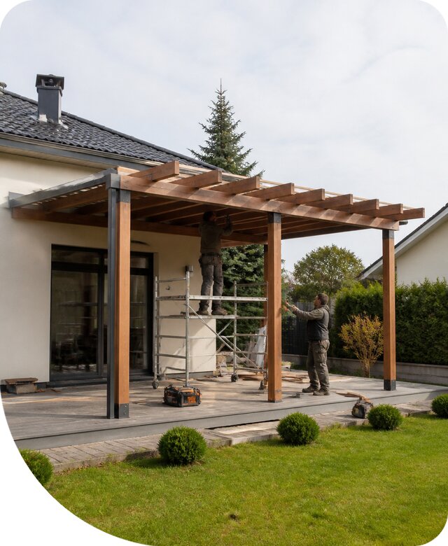 Изготовление и монтаж перголы навеса в Камышине под ключ